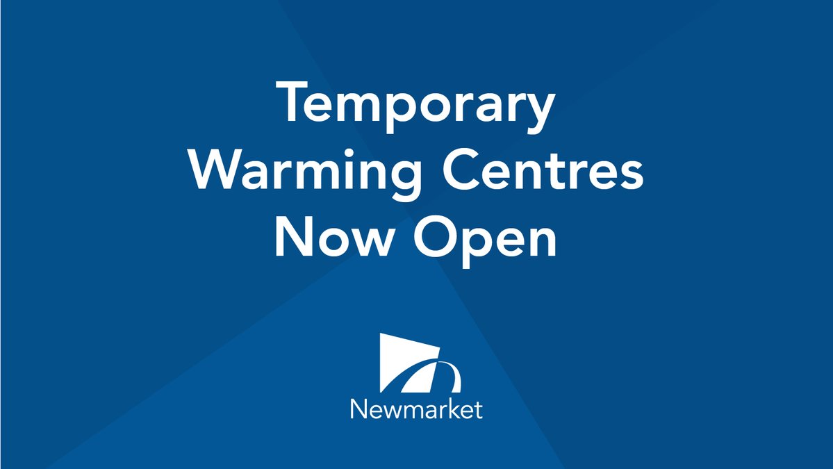 TownofNewmarket's tweet image. A #ColdWeatherAlert has been issued for #Newmarket by @YorkRegionGovt 

Temporary warming centres are open at: 

1️⃣ Ray Twinney Recreation Complex (100 Eagle Street West)—5:30 a.m. to 11 p.m.
2️⃣ Magna Centre (800 Mulock Drive)—5:30 a.m. to 11 p.m. 

Info: bit.ly/4bdZw4k