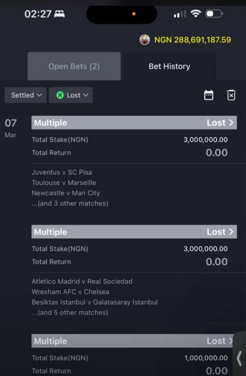 Lost Dey but balance ch0ke