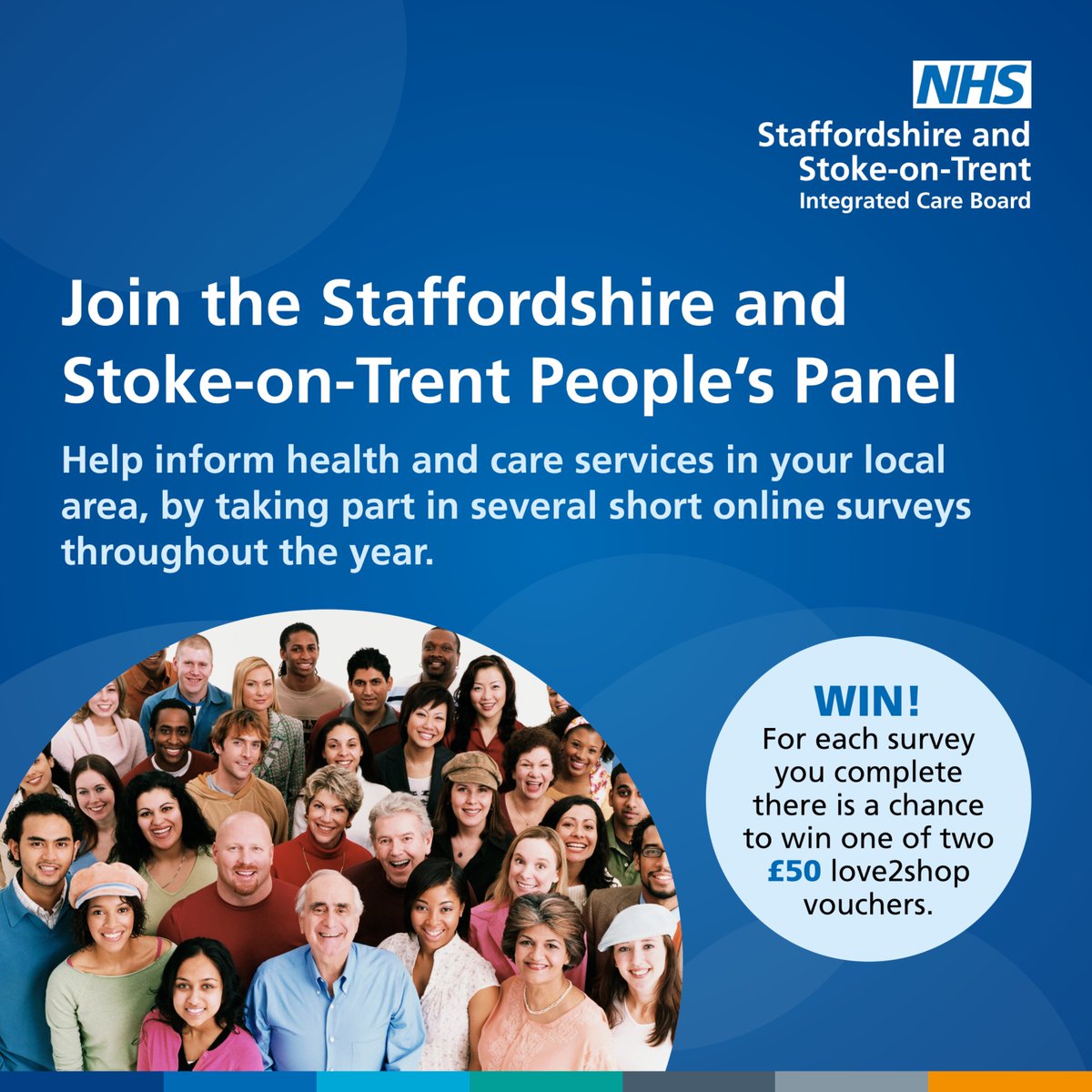 Are you interested in shaping health and care services locally? Do you want to share your views and experiences of accessing health services? Join our People’s Panel. Every survey you complete is entered into a draw for shopping vouchers. staffsstoke.icb.nhs.uk/get-involved/p…