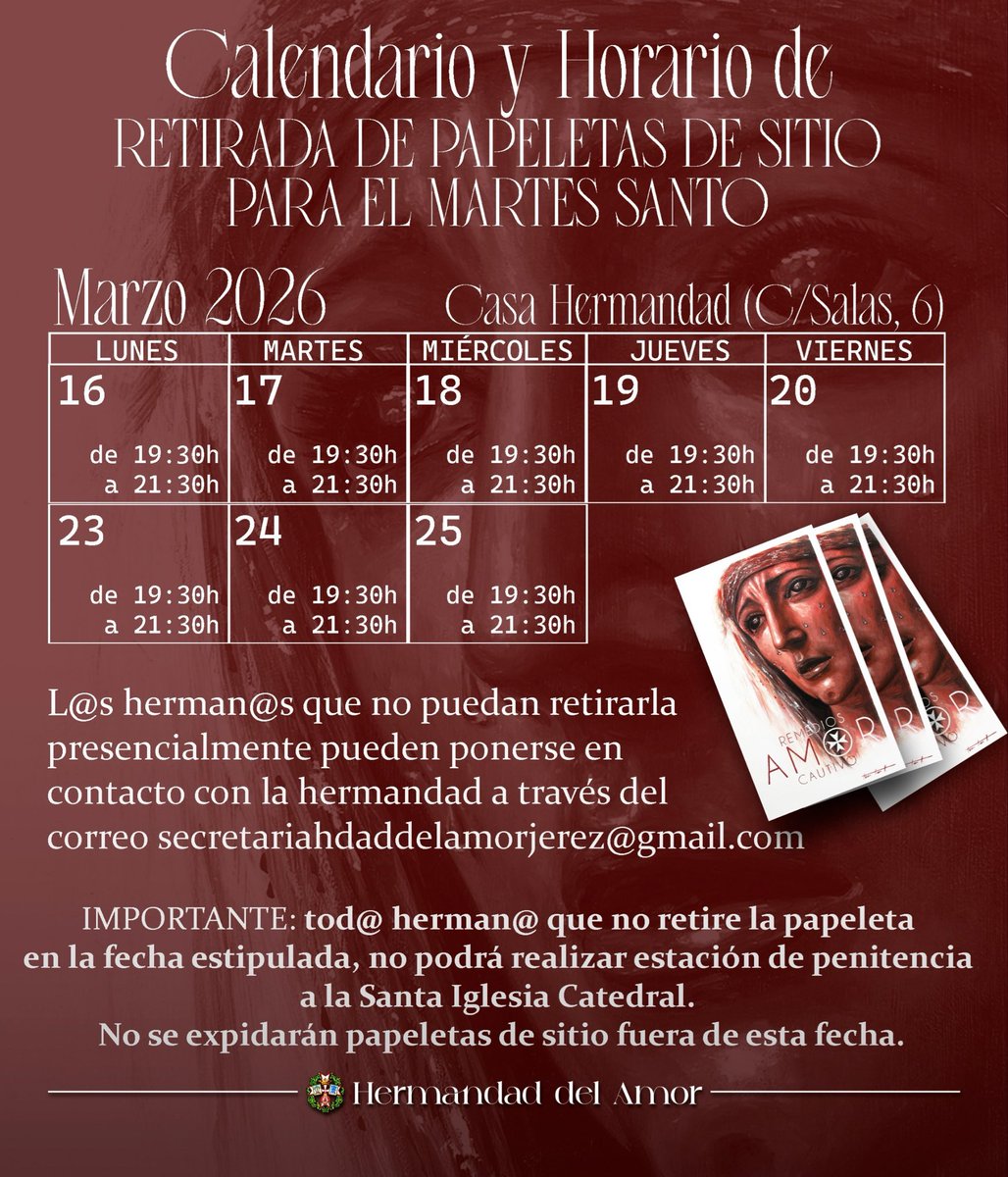 Hdad del Amor, Jerez tweet media