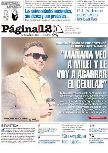 Portadas <a href="/clarincom/">Clarín</a> <a href="/LANACION/">LA NACION</a> <a href="/pagina12/">Página|12</a>
