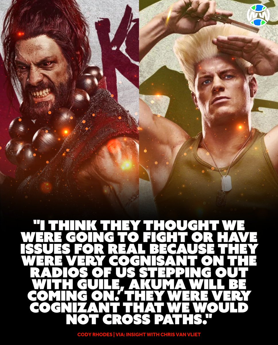 Cody Rhodes and Roman Reigns were kept apart by the Street Fighter film crew 🎬

(via Insight with Chris Van Vliet)