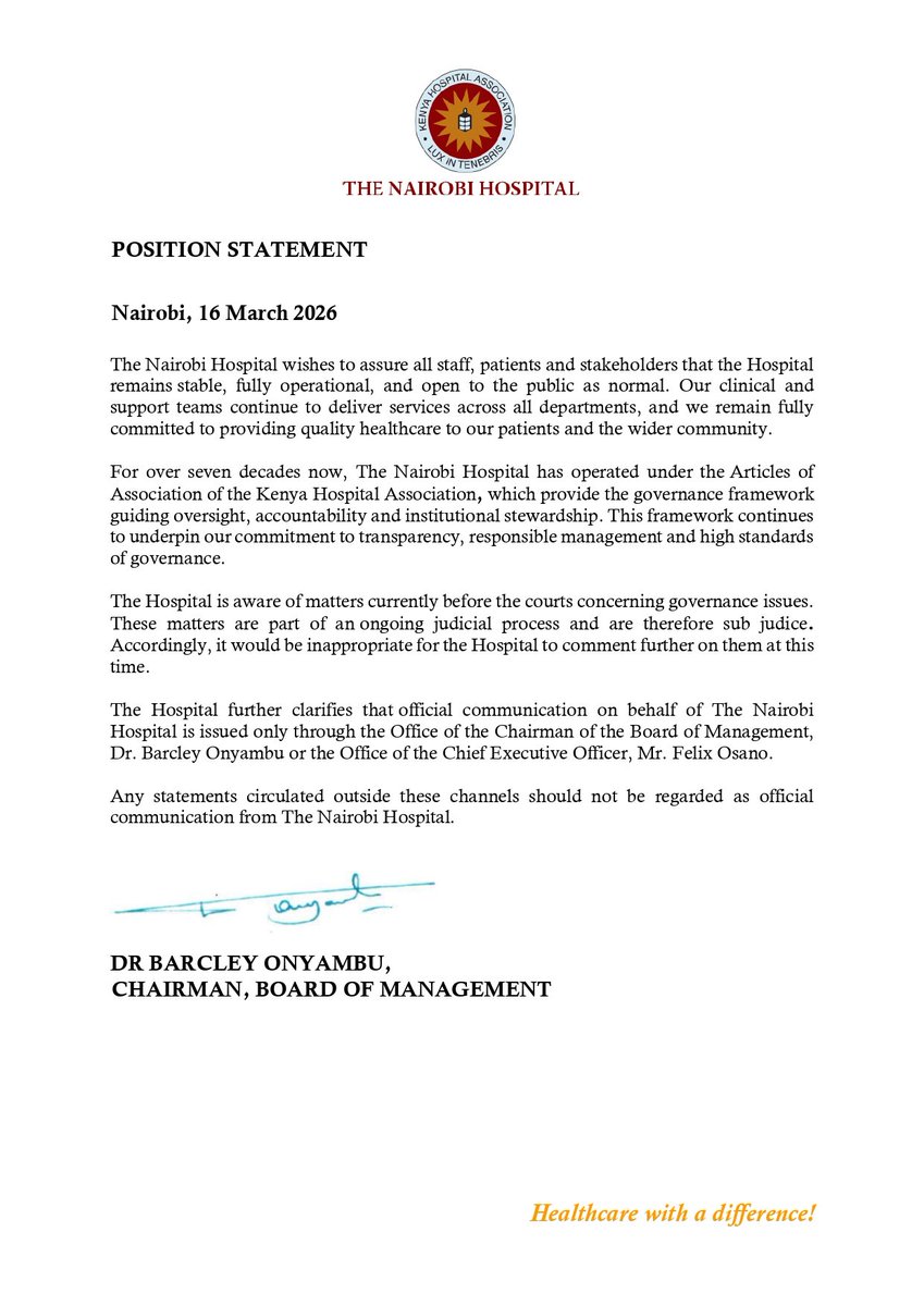 The Nairobi Hospital tweet media