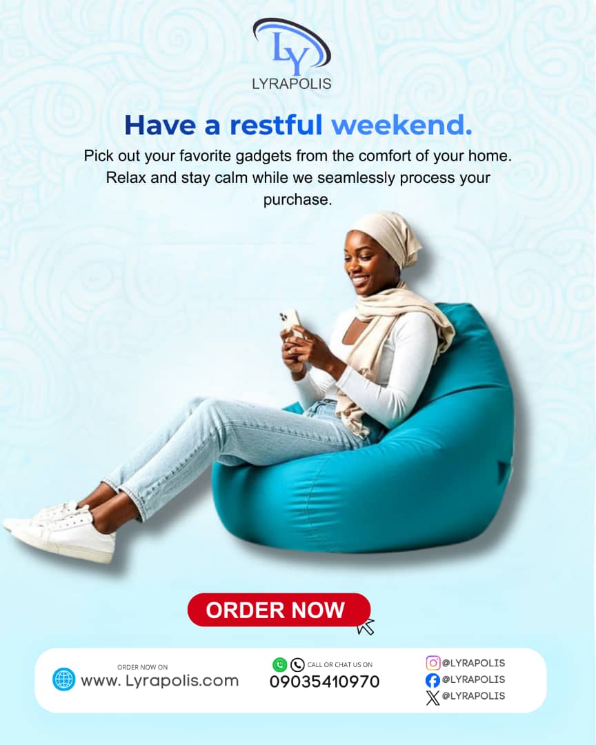 Lyrapolis's tweet photo. Your weekend just got an upgrade.

Skip the traffic. Skip the stress.

Have a restful weekend while we do the heavy lifting. Just scroll, click, and chill. We are more than happy to deliver to your door step .
#Lyrapolis #weekend #trending #gadget https://t.co/FLwkmxlE8N