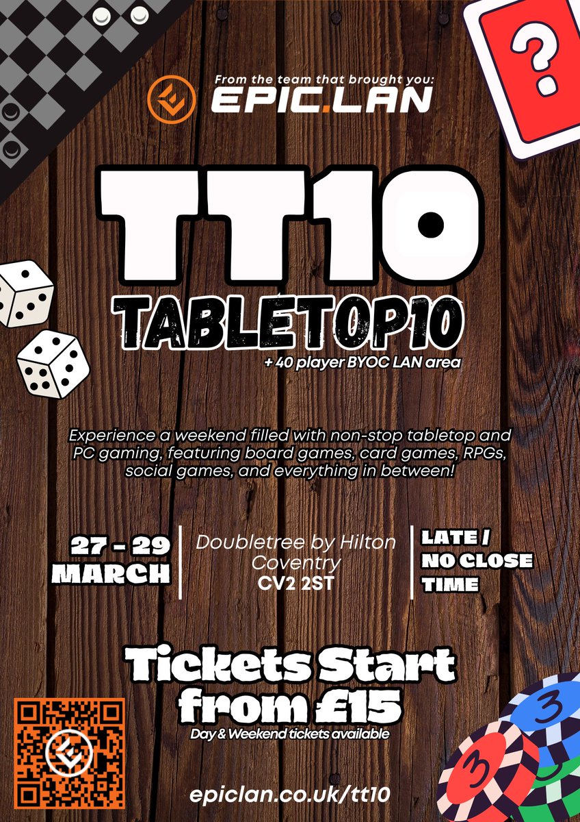 EPIC.LAN Tabletop Weekender tweet media