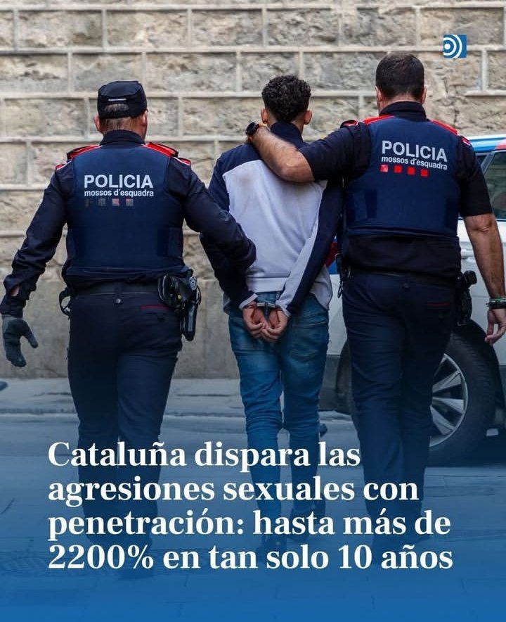 La immigració masiva i descontrolada dispara les agressions sexuals a Catalunya fins a un 2.200% en tan sols 10 anys. La majoria de partits polítics ens han envoltat de la pitjor escòria social importada i cap dona ni noia estan fora de perill. Cuideu-vos i vigileu molt.