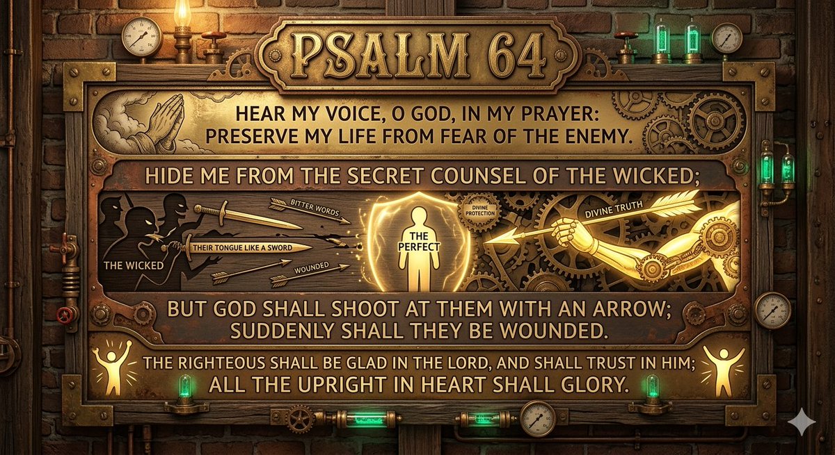 AbiWBC's tweet image. #Psalm64
#KJV
#DivineProtection
#FaithOverFear
#BibleStudy