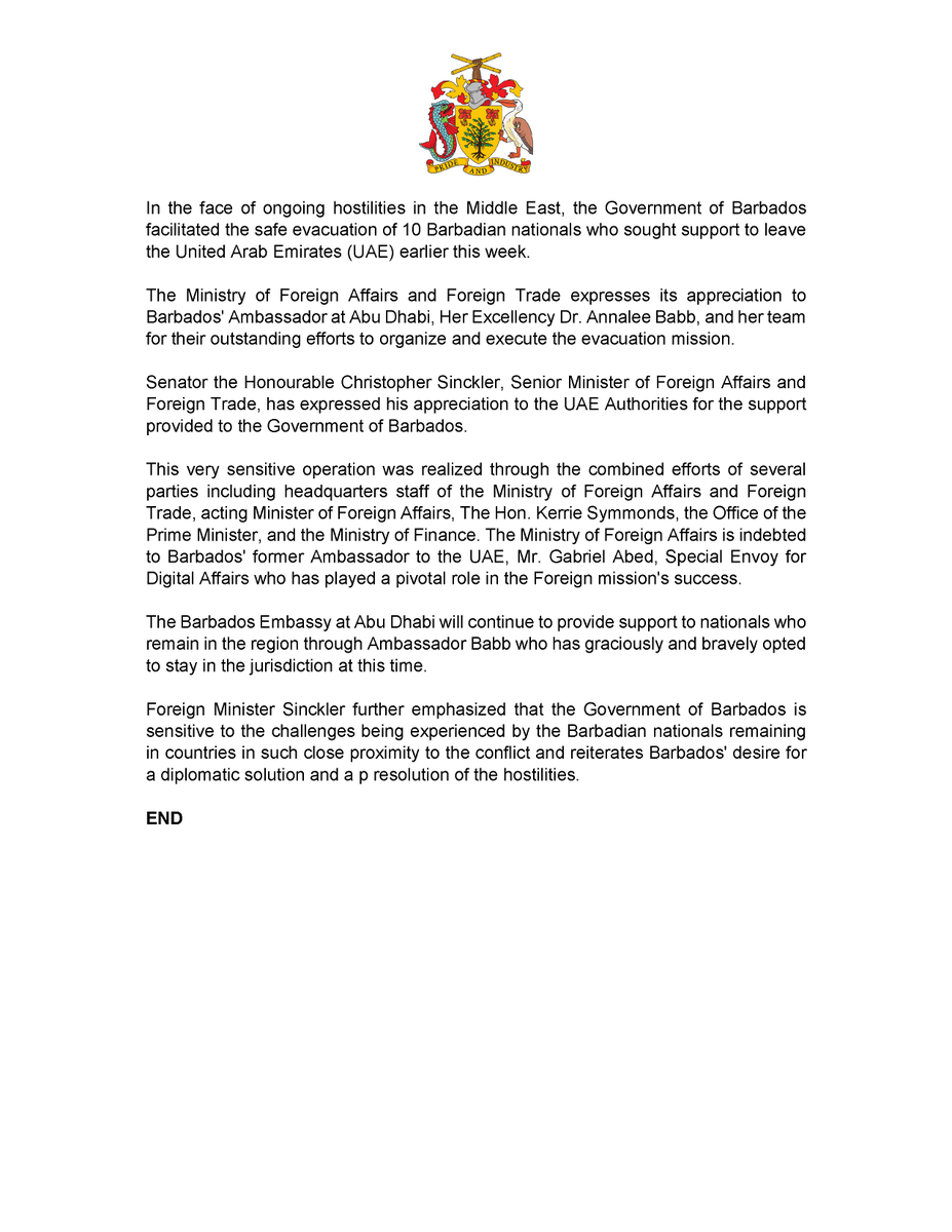 Embajada de Barbados Venezuela tweet media