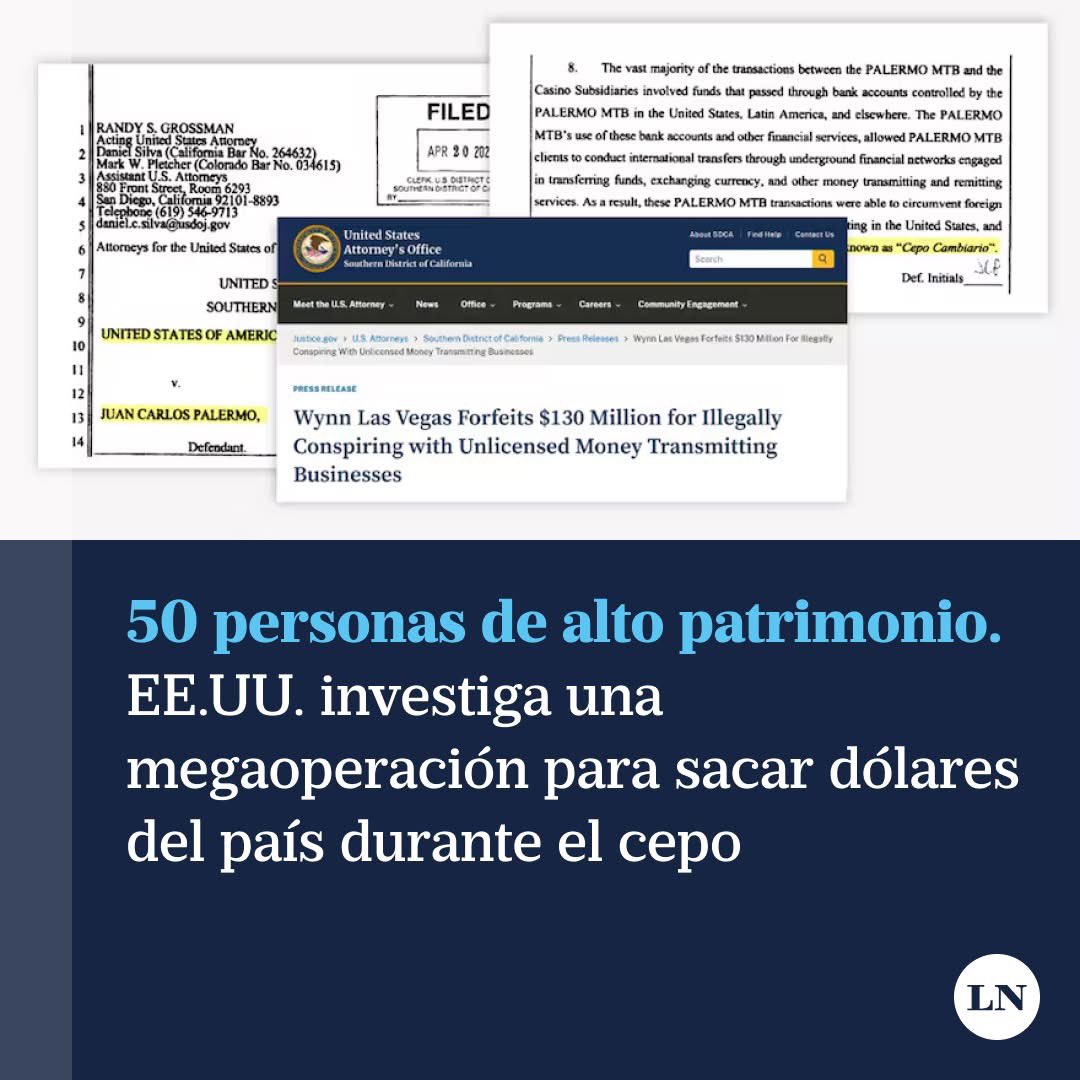 La justicia federal de Estados Unidos identificó una operatoria internacional que permitió mover grandes sumas de dólares fuera de la Argentina durante los años del cepo. Las maniobras involucraron importantes volúmenes en negro que pasaron a través de cuevas en varios países y
