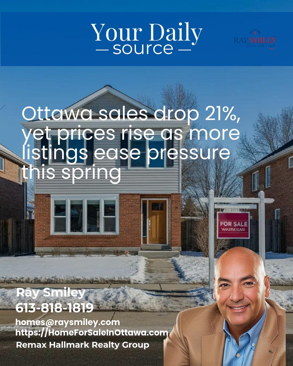 Ottawa sales are 21.2% below the average, yet benchmark prices rose in February. More listings are finally easing buyer pressure. 📉

How are you timing your move this spring?