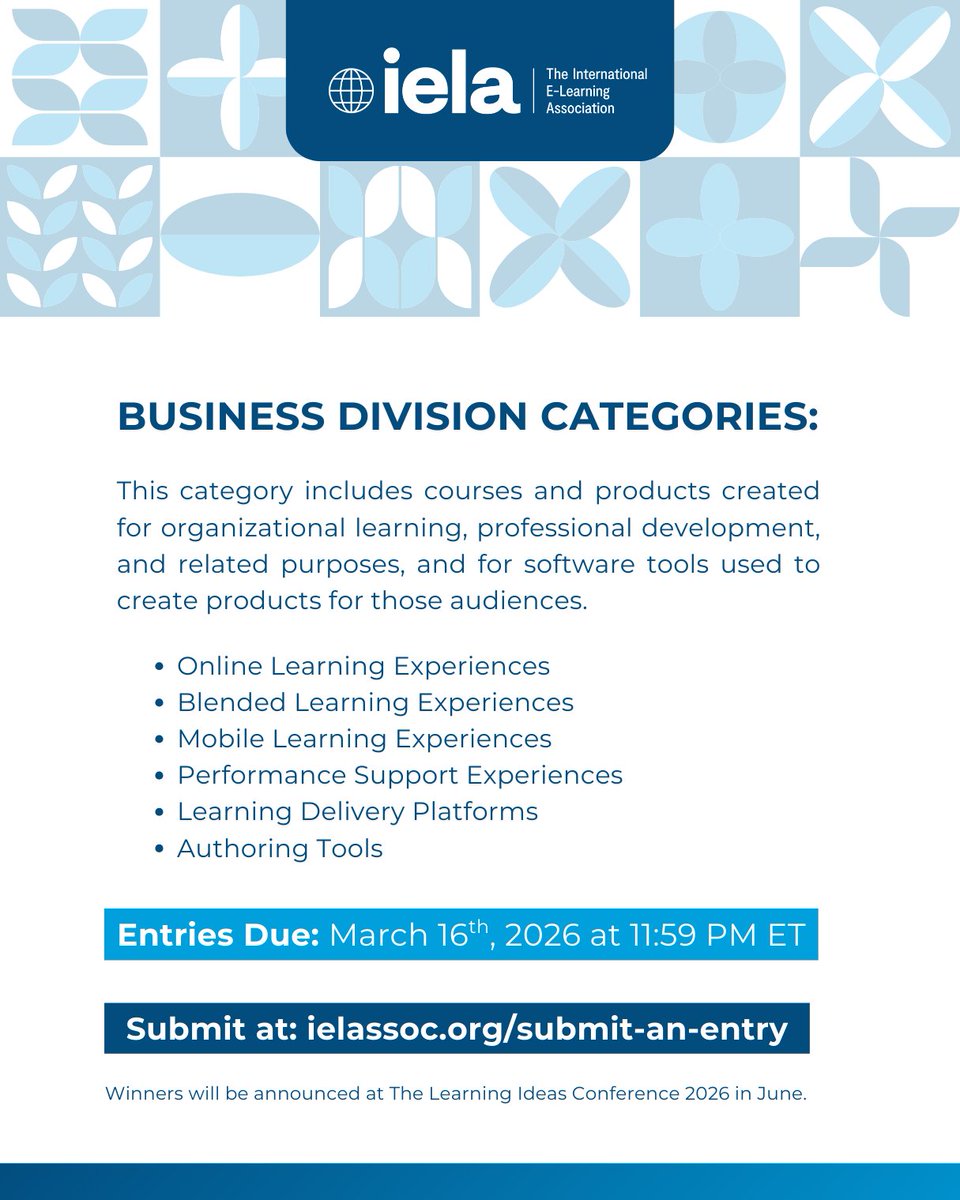 International E-Learning Association (IELA) tweet media