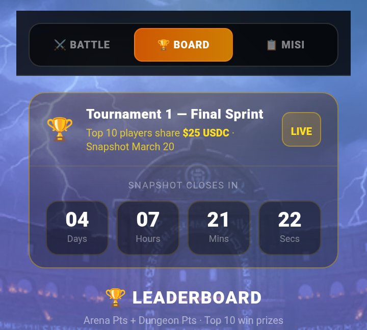 Tournament 1 will end on the 20th. 

Good luck and have fun!
Go to <a href="/baseapp/">Base App</a> and check it out!! 

base.app/app/miniapp-ge…