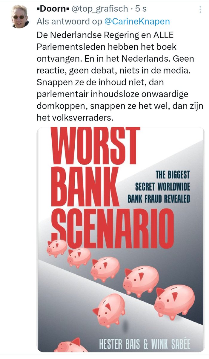 <a href="/RogerRoosj/">Roger Verhees ❤☦💥</a> <a href="/Wftproof/">Hester Bais</a> NEE, alleen je biezen pakken.

Kun je als burger iets beginnen tegen 'n (misdadige) regering❓️
Kun je als burger iets beginnen tegen 'n vooringenomen rechtspraak❓️
Heb je iets aan streng geselecteerde 'Volksvertegenwoordiging' dat er zit om als #STEMVEE te dienen❓️

NEE❗️