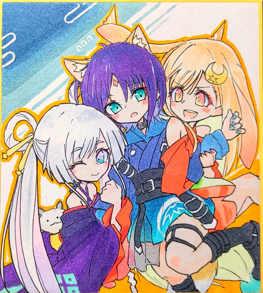 「超かぐや姫、ずっと3人でワチャワチャしててほしいよね…!」|きくすいのイラスト