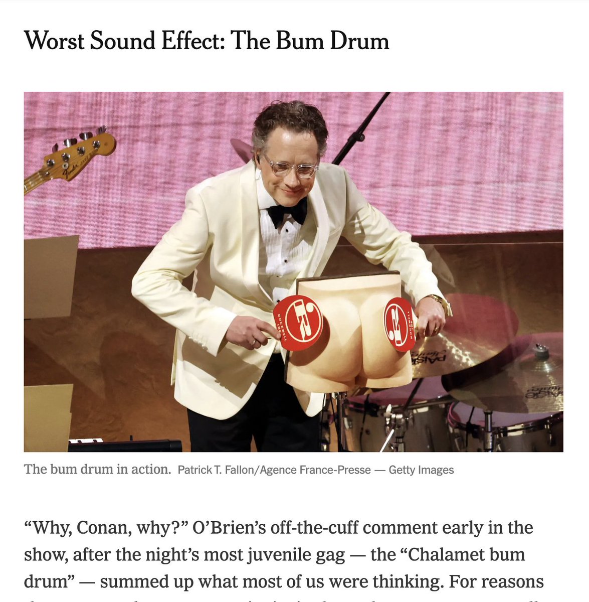 The <a href="/nytimes/">The New York Times</a>' streak of totally clueless, unearned confidence continues. Look, like any healthy relationship, we love <a href="/ConanOBrien/">Conan O'Brien</a> *for* his flaws. If the last 30+ years has taught us anything, Conan does not fail. He emits selfless, stupid joy and his fans, like me, bask in it.
