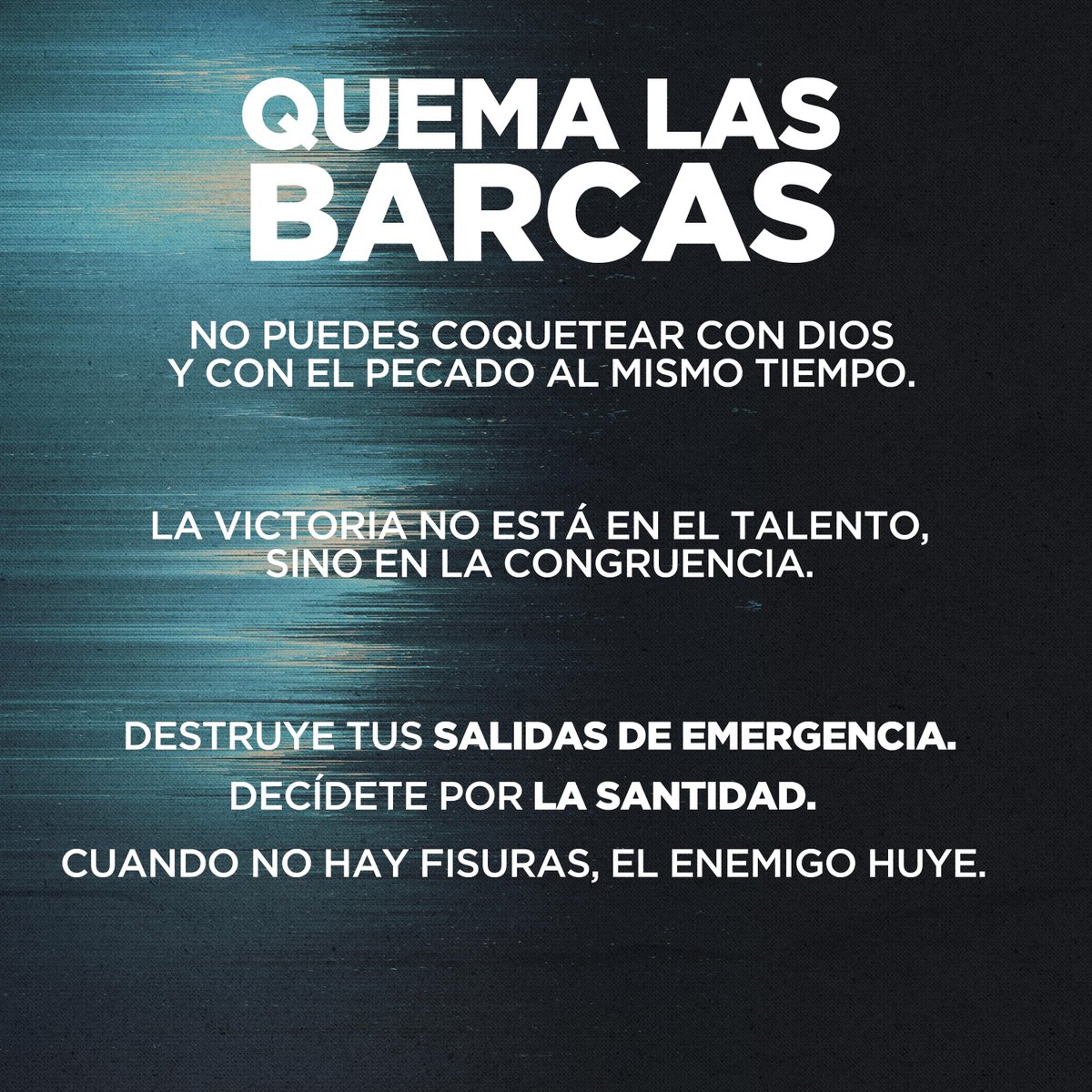 La ambigüedad espiritual roba tu autoridad.
Un día encendido en fe…
y al otro apagado.
Dios no nos llamó a vivir divididos.
Nos llamó a vivir firmes, congruentes y decididos.
“El hombre de doble ánimo es inconstante en todos sus caminos.” — Santiago 1:8
Es tiempo de quemar las