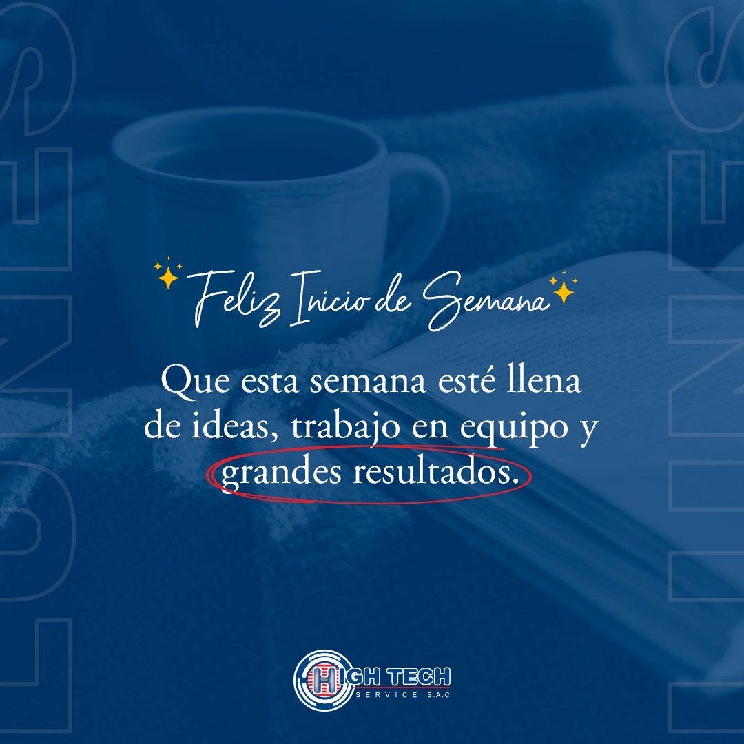 hightech_ser's tweet photo. ✨Nueva semana, nuevas oportunidades para crecer y avanzar. ¡Vamos con todo!💪
.
.
.
#InicioDeSemana #NuevaSemana #ActitudPositiva #TrabajoEnEquipo #VamosConTodo #Motivación #Empresas #Éxito https://t.co/SSQAMiPu0h