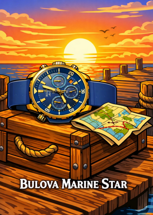 Happy Monday from Central FL. As we start off the work week, I thought I'd wear my Bulova Marine Star. #BearCaveApproved
