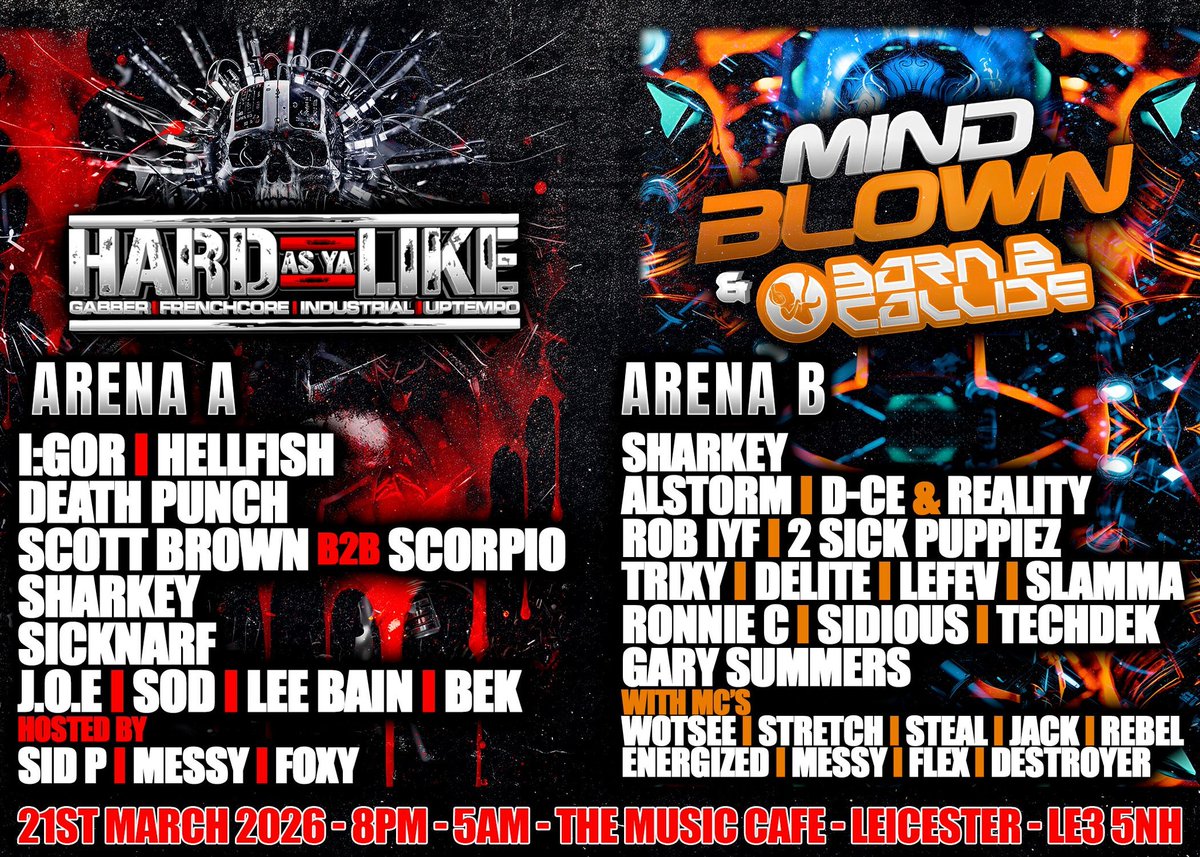 🎧 This Weekend! 🔊🎶  
👉 21st March - Leicester  

Event Link 👇 
fb.me/e/9tFZ0c9wu
   
Ticket Link 👇 
skiddle.com/e/41497475