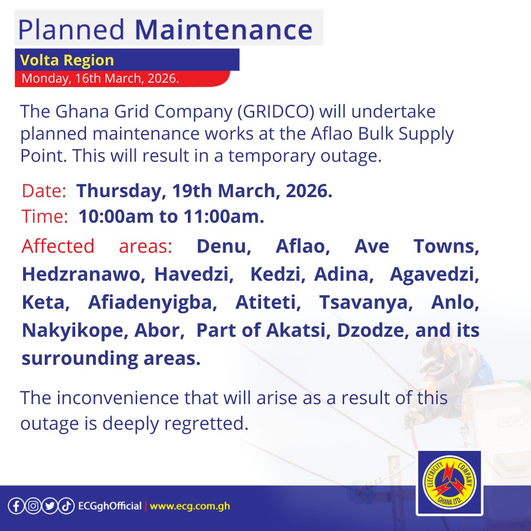 Electricity Company of Ghana Ltd tweet media