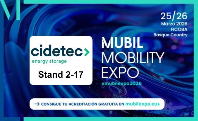 CIDETEC_'s tweet image. ⌛Cuenta atrás para MUBIL Mobility Expo.

🗓️25-26 de marzo.
📍FICOBA  - Recinto Ferial de Gipuzkoa

👉Encuentra a 𝐂𝐈𝐃𝐄𝐓𝐄𝐂 𝐄𝐧𝐞𝐫𝐠𝐲 𝐒𝐭𝐨𝐫𝐚𝐠𝐞 en el stand 2-17.

#CidetecEnergyStorage #GreenFuture #CIDETEC #MUBILexpo2026