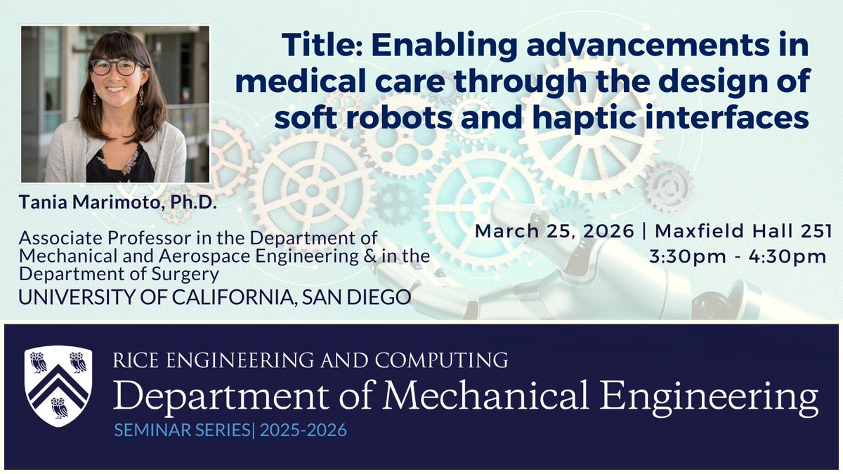 Rice University Mechanical Engineering tweet media