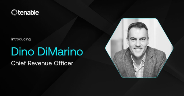 DougaldMac's tweet photo. We are thrilled to welcome Dino DiMarino to Tenable as our new Chief Revenue Officer! With over 20 years of leadership at firms like Snyk, Qualys, and Mimecast, Dino joins us at a pivotal moment. As hashtag#AI continues to redefine the attack surface,... https://t.co/LkuVYsRitj https://t.co/1UxfilVZdu