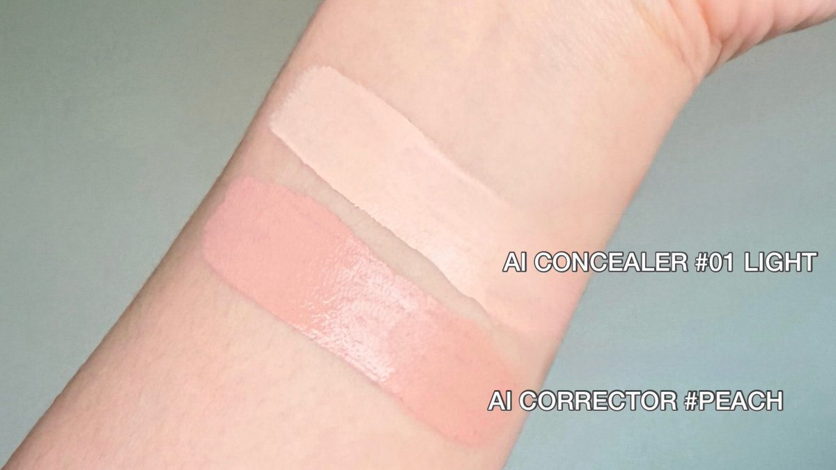 ttarntalzonel's tweet photo. วันขี้เกียจลงรองพื้น แต่ยังอยากผิวเนียนอยู่ 🫠  ช่วงนี้ใช้แค่ AI Concealer & AI Corrector ของ Gentle Colors คู่นี้ก็เอาอยู่  
Corrector สีพีช กลบใต้ตาคล้ำก่อน 🍑👀
Concealer แ���้มรอยสิว รอยดำ 🎯 

เนื้อบางเบา เกลี่ยง่าย ฟิล์มแนบผิว ไม่ตกร่อง ปกปิดกำลังดี ได้ฟีลงานผิวอยู่ รองพื้นไม่ลงก็ยังผิวสวยได้ ลุคนี้สบายผิวมาก เลิฟเลย 💗🫶🏻 วันไหนขี้เกียจลงรองพื้น ใช้ทริคนี้คือรอดเลย 🫠✨