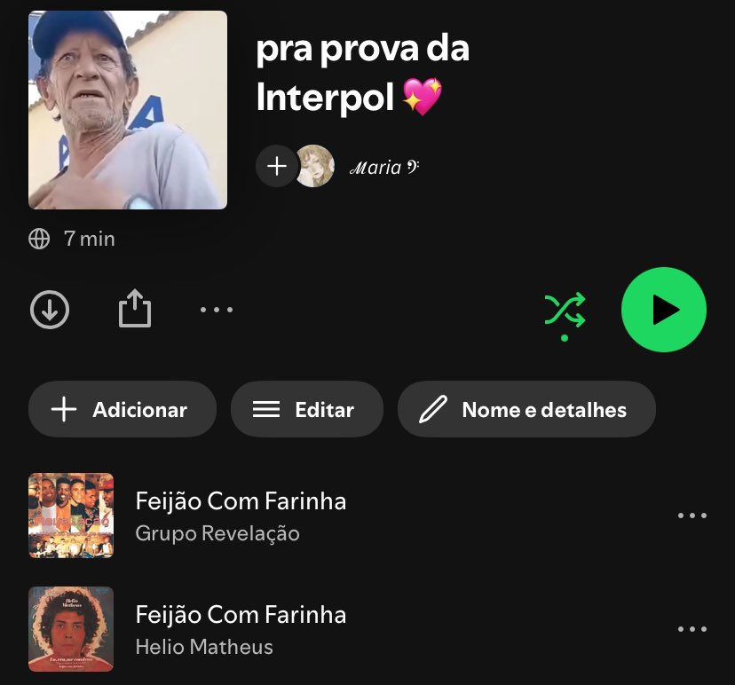 Fiz uma playlist pra me preparar pra prova da Interpol