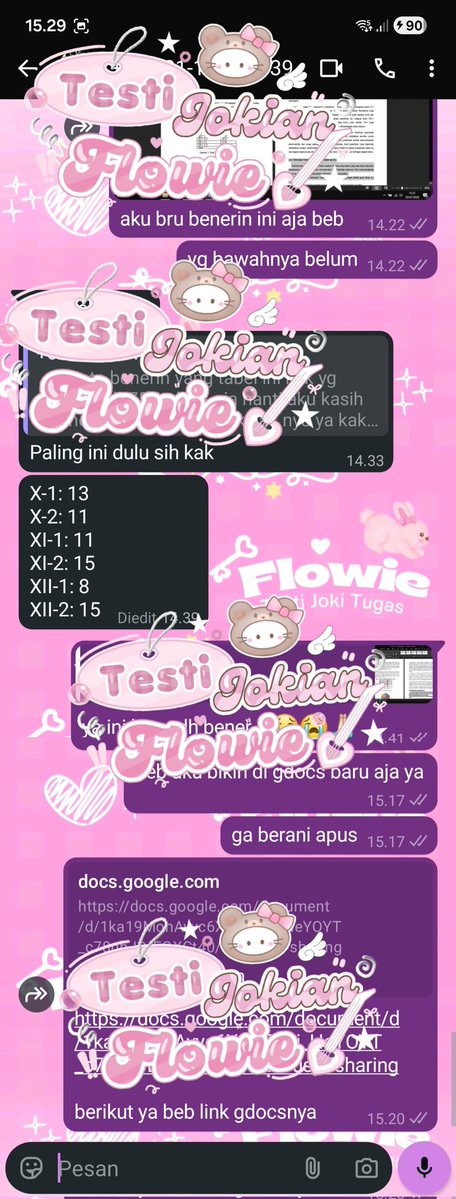 Flowie! Joki tugas with 4.5k+ testi✨️ tweet media