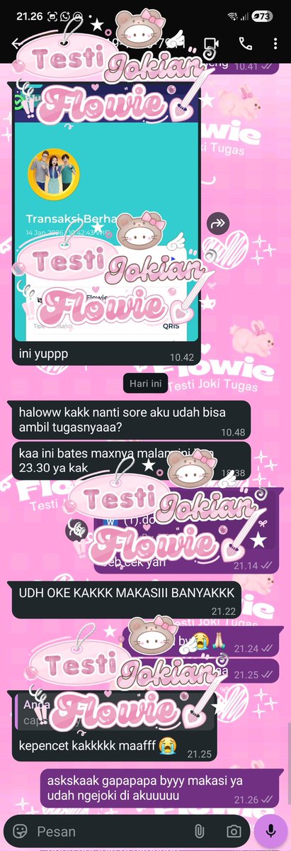 Flowie! Joki tugas with 4.5k+ testi✨️ tweet media