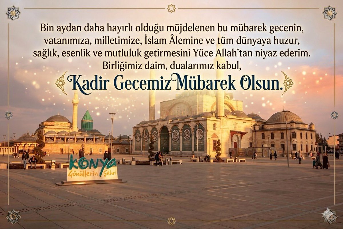 OSKOSE42's tweet photo. Bin aydan daha hayırlı olduğu müjdelenen bu mübarek gecenin, vatanımıza, milletimize, İslam Âlemine ve tüm dünyaya huzur, sağlık, esenlik ve mutluluk getirmesini Yüce Allah’tan niyaz ederim. Birliğimiz daim, dualarımız kabul, Kadir Gecemiz Mübarek Olsun.
#KadirGecesi https://t.co/NQX1cJeAJU