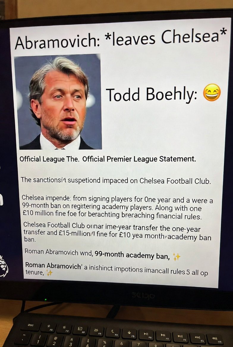 suresh2555's tweet photo. Chelsea just got SLAMMED: Suspended 1-year ban on signing first-team players + 9-month academy ban + £10m fine for Abramovich-era breaches 😱🔥  
The Boehly rebuild hits another wall. Premier League not playing around!  
#CFC #PremierLeague #TransferBan 
#ChelseaTickets 
#Chelsea 
#Abramovich