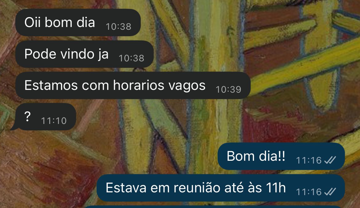 manabedora's tweet photo. Marquei dentista pras 11:45, ela simplesmente me mandou um ponto de interrogação dps de eu não responder imediatamente 🤡 me senti em um relacionamento tóxico https://t.co/6hu4z0K3H6