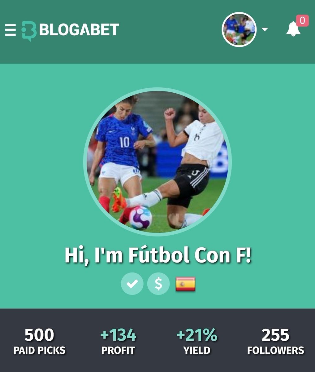 ⚽️👠 FUTBOLCONF 👠⚽️

🎯 800 PRONÓSTICOS
✅️ 500 PRONÓSTICOS PREMIUM
🔥 21% YIELD

✅️ Método, Constancia, Responsabilidad y mucho FutFem.

📂📂 BLOGABET
apostandocon2.blogabet.com