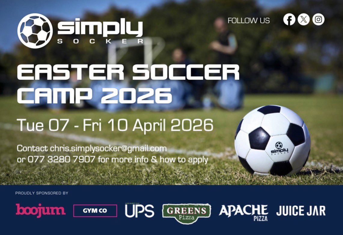 Easter Camp 2026 

Get in touch for booking form 🫶⚽️

Please fav and repost for all to see