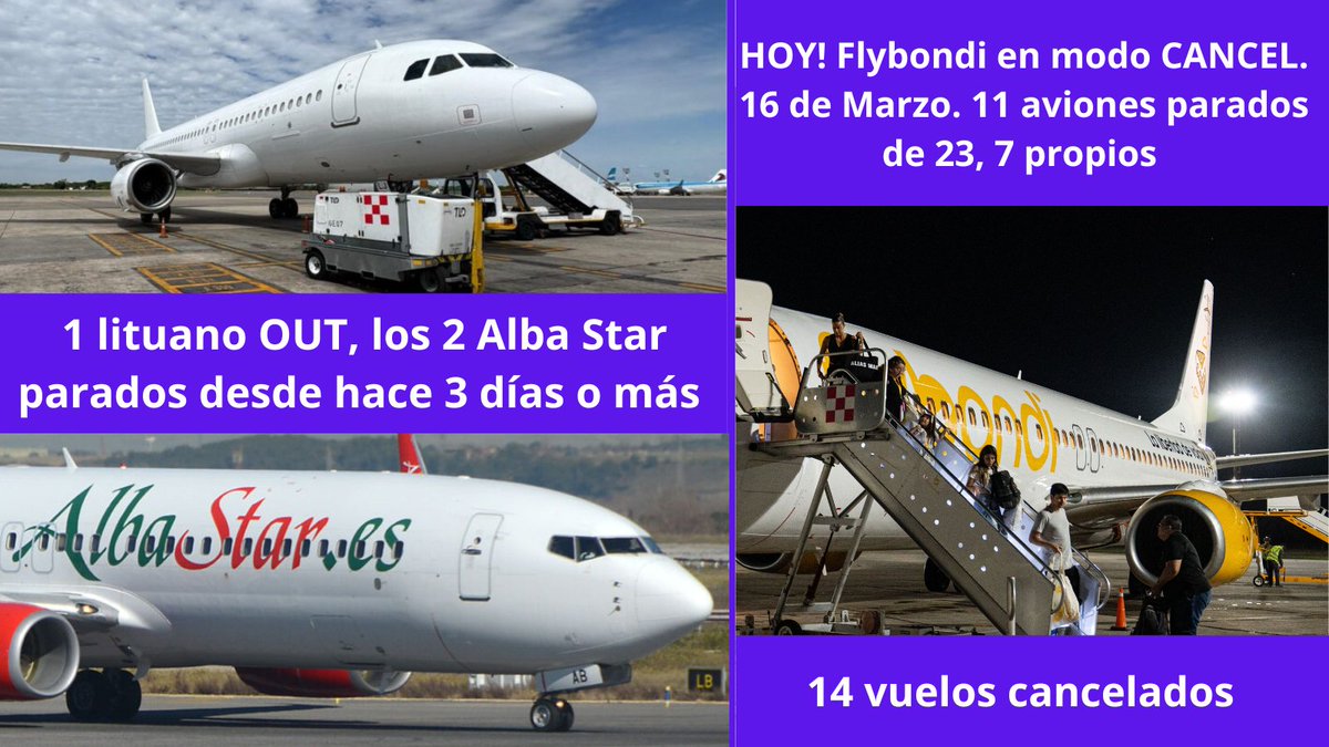diego_domi's tweet photo. 📣 Atención x favor! ⚠️ @flybondioficial con 11 aviones en el piso de 23. Siguen las cancelaciones de vuelos. Nunca normalizo su operación @AleRamosTN @Julyrumi @SaltaVaNoticias @juan_amorin @Cris_noticias @barilocheopina @diariouno @Cadena3Com @LadeviArgentina @mensajeronline https://t.co/JhPtDW5Sc7