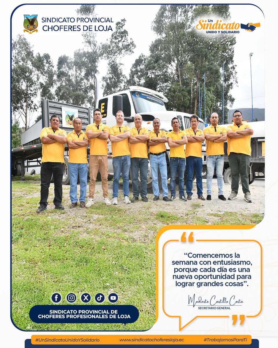 Empezamos esta semana con optimismo y determinación, porque detrás de cada meta hay un equipo humano comprometido que trabaja con pasión; y cuando se camina juntos con esa convicción, todo esfuerzo siempre trae buenos resultados. ☺️

¡Excelente semana amigos! 

#TrabajamosParaTi