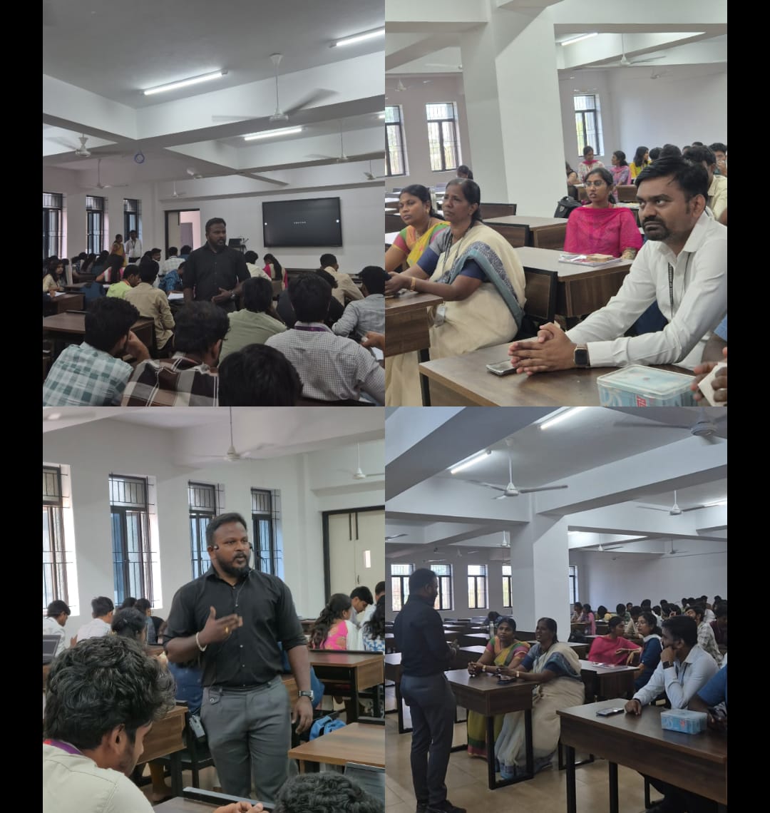 Entrepreneurship Skill Development 

Date: 14.02.2026
Time: 09.00 AM - 4.00 PM

Resource Person

Mr.Arun Balaji

CEO-YOI Robotics LLP, Coimbatore

Faculty Coordinators

Dr.P.K. Poonguzhali, Associate Professor/ECE

Dr.R.Pradeep, Assistant Professor/ECE
