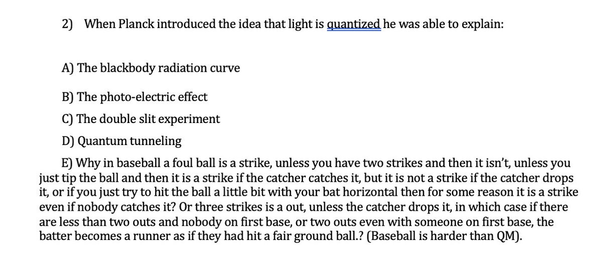 heddle's tweet photo. A quiz question from my History of Physics class: https://t.co/wSEmrbGP2U