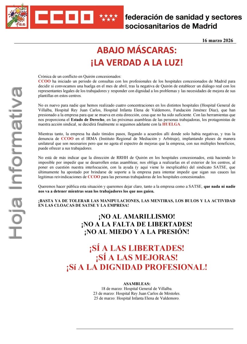 #CCOOINFORMA Importante!