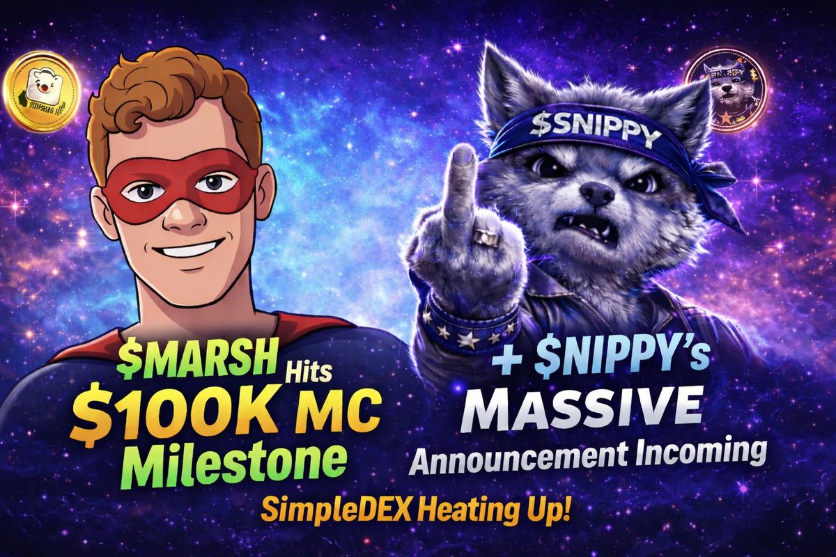 🚀 $MARSH JUST SMASHED THE $100K MARKET CAP MILESTONE ON SIMPLEDEX! 🔥💥

Superhero energy unlocked! Our caped crusader $MARSH has rocketed past $100K MC like a legend on a mission—cape flapping, fists raised, conquering the XPR Network galaxy. From launch to six-figure territory