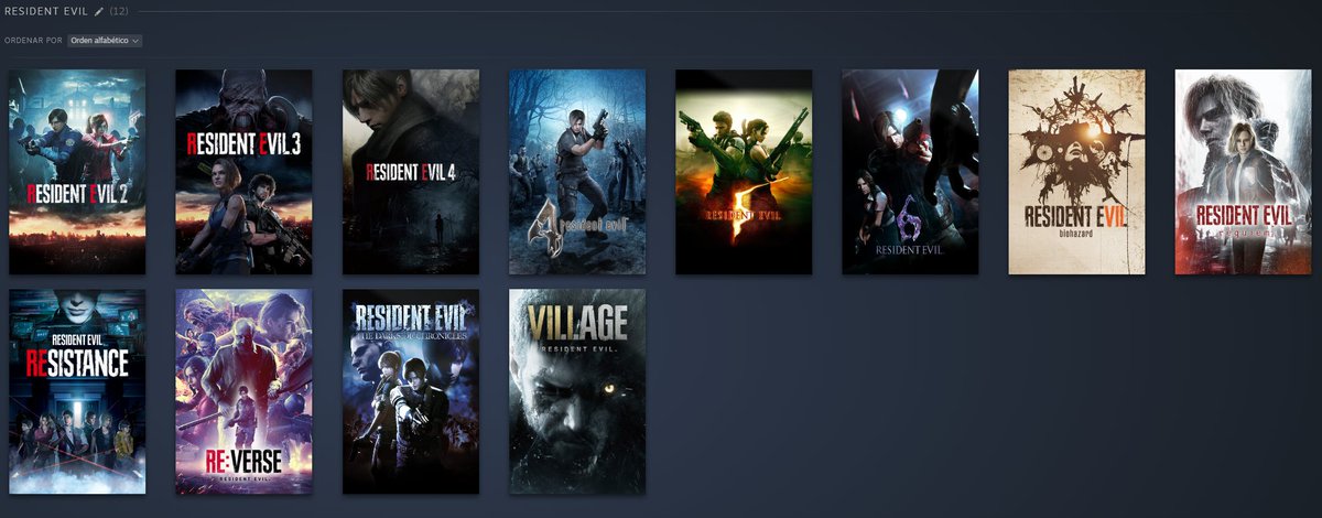My Resident Evil collection on Steam