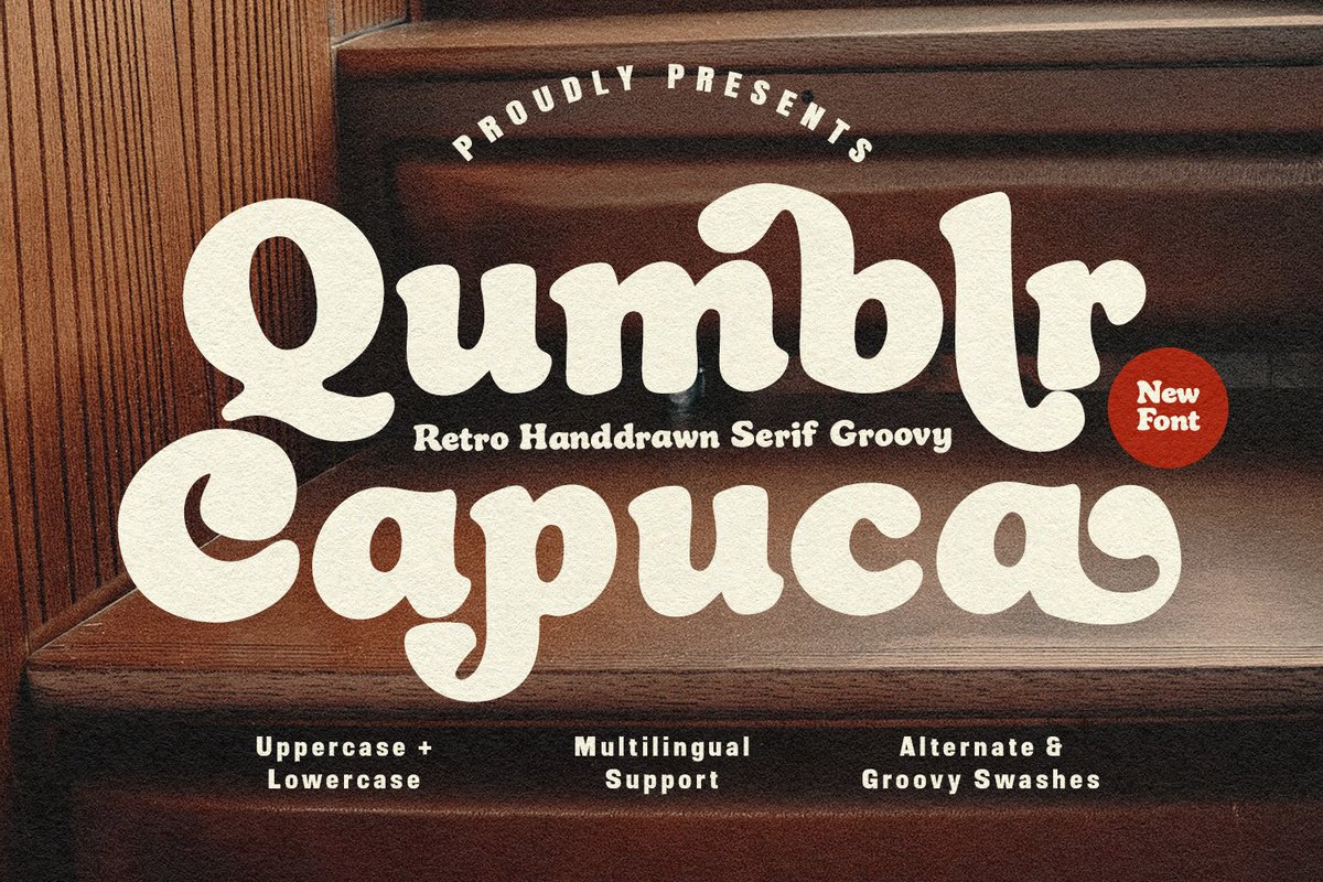 geelz_maulana's tweet photo. https://t.co/rqH0gVXVDj 
#QumblrCapuca #RetroFont #GroovyType #VintageDesign #HanddrawnSerif #70sVibes #TypographyInspiration #DisplayFont #CreativeLettering #GraphicDesign #FontDesign #VintageAesthetic #BrandingDesign #BoldTypography #RetroStyle https://t.co/QXAScLBaQg