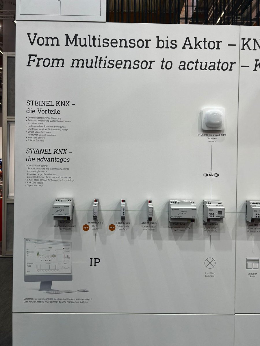 FuturasmusGroup's tweet image. Great to visit the STEINEL booth and discover their latest sensor solutions. Thanks to Martin Heller for the warm welcome and explanations. 🤝

#KNX #LightAndBuilding #Steinel #SmartBuildings #BuildingAutomation