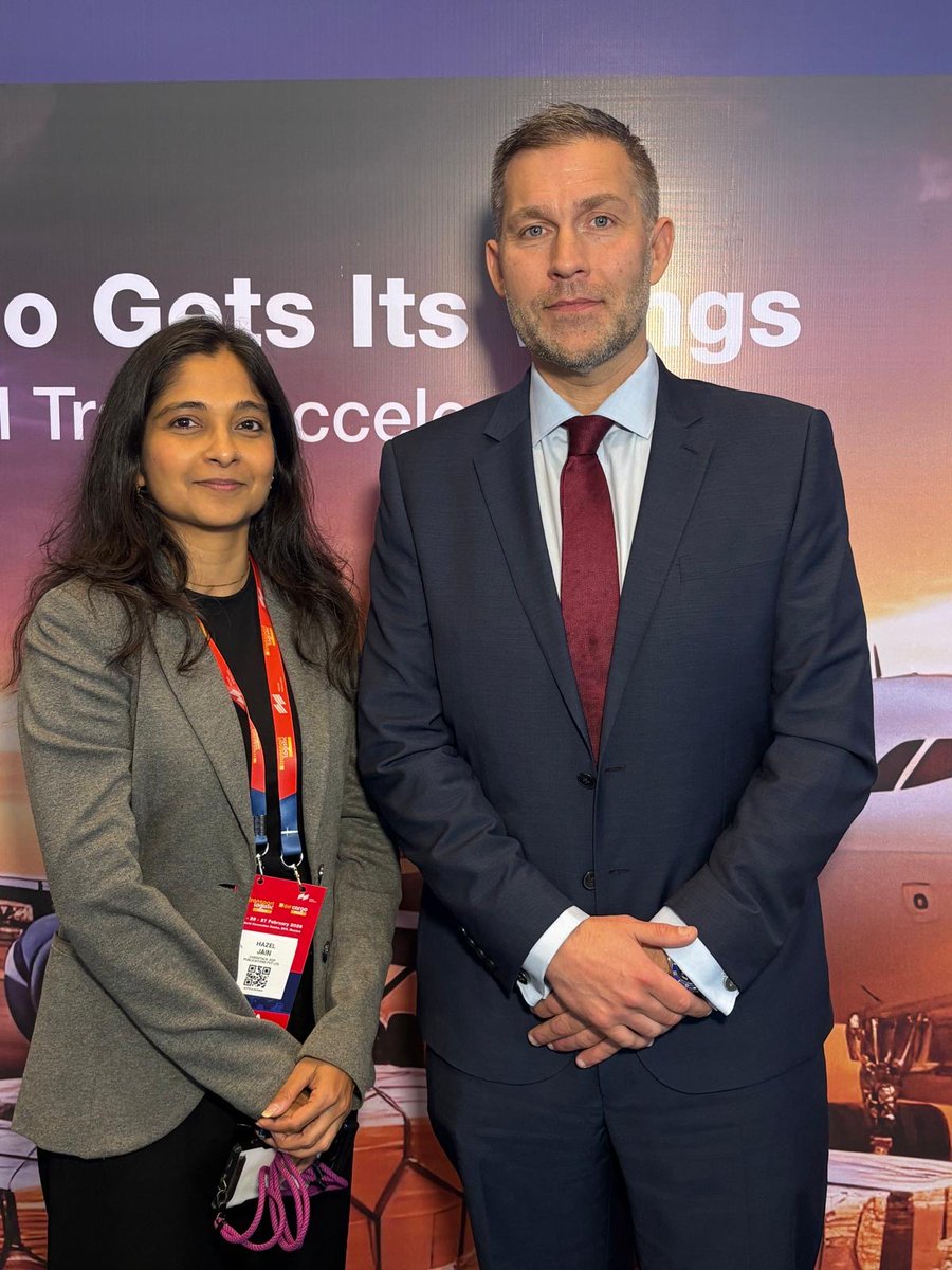 FlyUsGroup's tweet photo. FlyUs' Group Commercial Director, James Gidlow, was recently in Mumbai attending Air Cargo India.

It was great to connect with so many FlyUs customers and airline partners, including the Riyadh Cargo team.

#AirCargoIndia2026 #FlyUs #GSSA https://t.co/LDeQC2HeaO