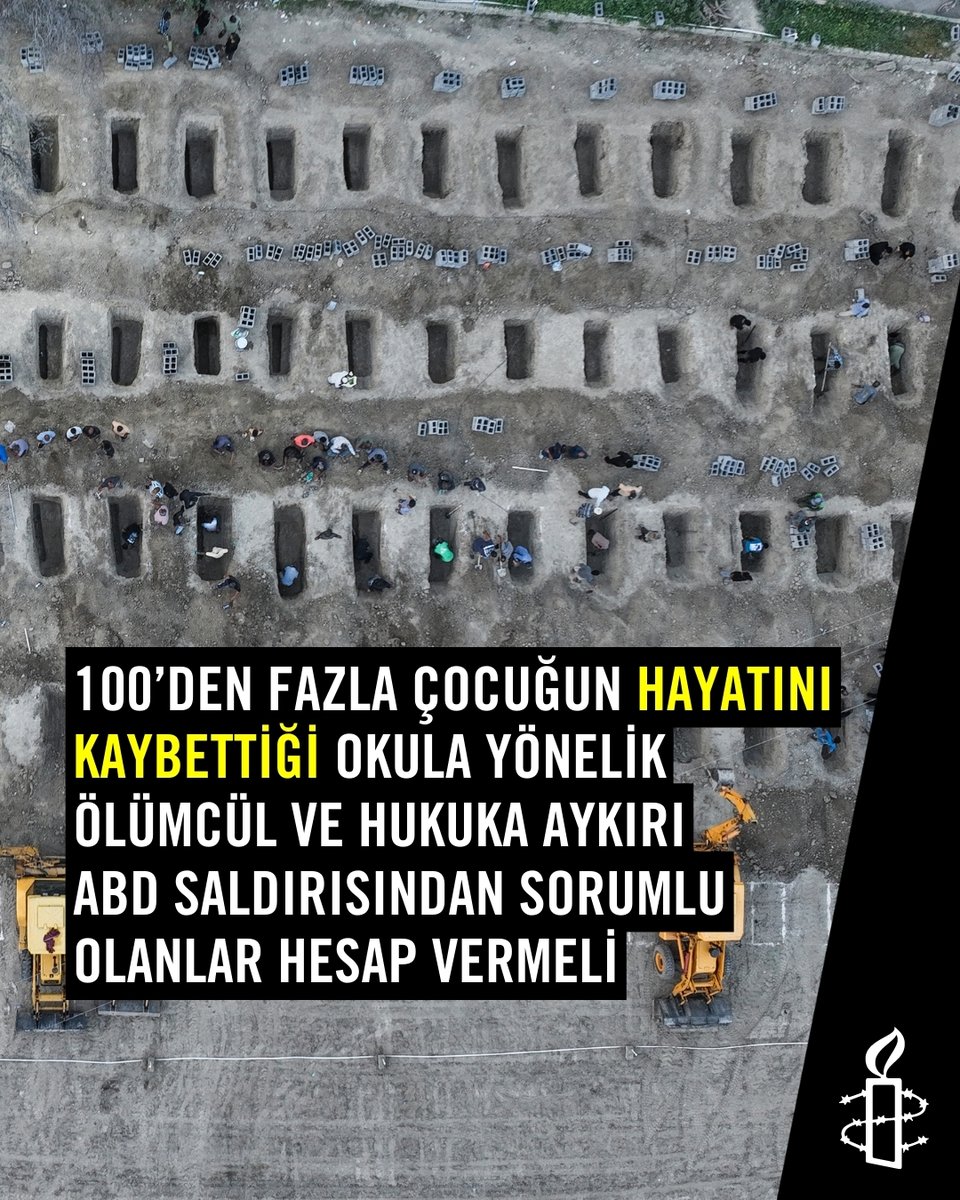 Uluslararası Af Örgütü olarak, İran'da bir okuldaki 100'den fazla çocuk dahil 168 kişinin ölümüne yol açan hukuka aykırı ABD saldırısını planlayan ve gerçekleştirenlerin hesap vermesi gerektiğini önemle vurguluyoruz. 
 
Uluslararası Af Örgütü’nün Kanıt Laboratuvarı, okul ve