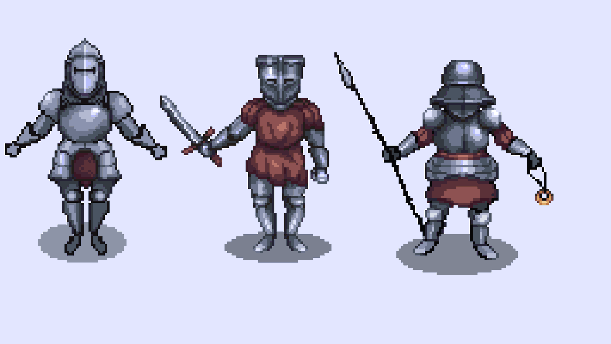 ferus_lem's tweet photo. my little collection of knights
#pixelart #ドット絵 #gamedev https://t.co/gO0elwOpy3