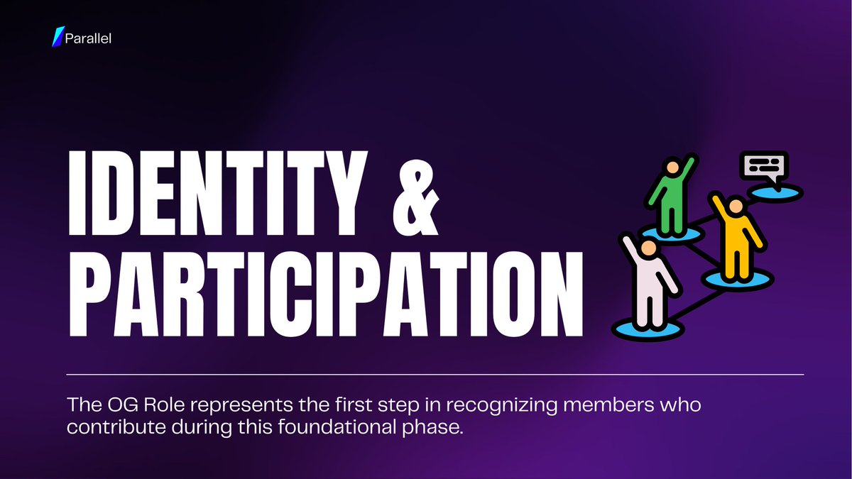 IDENTITY &amp; PARTICIPATION

Early participation plays a crucial role in establishing the initial identity layer of the PARALLEL ecosystem.

During this foundational stage, the system begins to recognize members who actively contribute to the formation of the network. Participation,