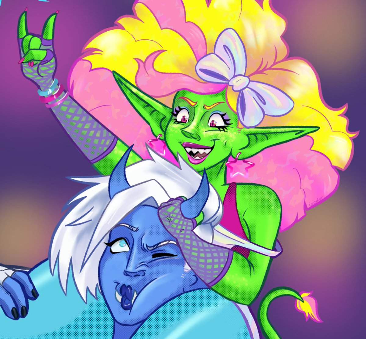 Goopy_art's tweet photo. Pixel and Ko from Stardust Rhapsody Anthem!! https://t.co/cqKI5Mn85e